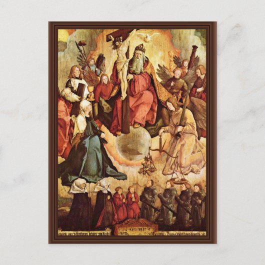 Carte Postale Sainte Trinité Avec Les Anges, Les Saints Et Ses F (Devant)