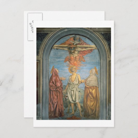 Carte Postale Sainte Trinité avec Saint Jérôme (fresque) (Devant / Derrière)