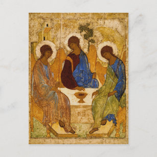 Carte Postale Sainte Trinité Icon Rublev Byzantine Catholique Ca