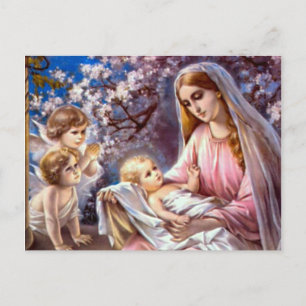 Carte Postale Sainte Vierge Marie et enfant Jésus