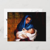 Carte Postale Sainte Vierge Marie et Enfant Jésus (Devant / Derrière)