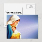 Carte Postale Sainte Vierge Marie et Enfant Jésus (Devant / Derrière)