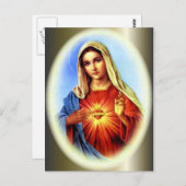 Carte Postale Sainte Vierge Marie - Mère de Dieu (Devant / Derrière)