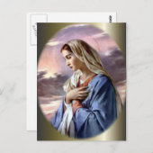 Carte Postale Sainte Vierge Marie - Mère de Dieu (Devant / Derrière)