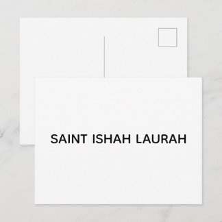 CARTE POSTALE #SAINTISHAHLAURAH