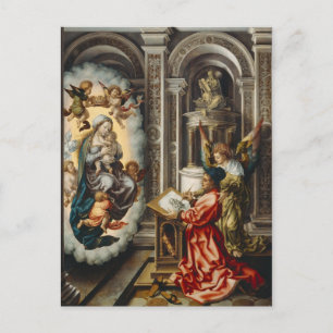 Carte Postale Saints avec Marie et Bébé Jésus