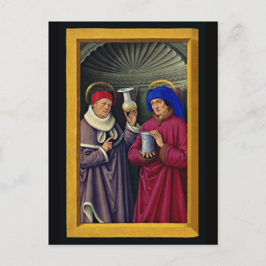 Carte Postale Saints Cosmas et Damian par Jean Bourdichon (Devant)