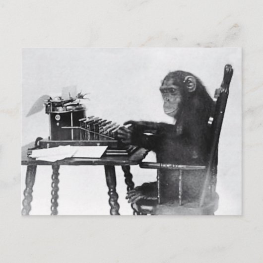 Carte Postale Saisie de singe (Devant)