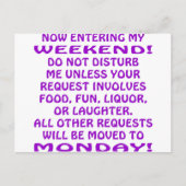 Carte Postale Saisir Mon Week-End (Devant)