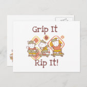 Carte Postale Saisissez-le et déchirez-le faisant de la planche (Devant / Derrière)