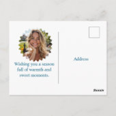 Carte Postale Saison Atutumum photo de feuilles d'automne simple (Dos)