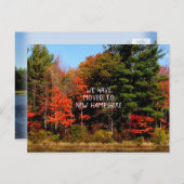 Carte Postale Saison Automne Déménager un nouveau Faire-part d'a (Devant / Derrière)