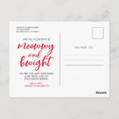 Carte Postale Saison de chats amusants être Joyeux voeux de vaca (Dos)