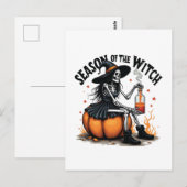 Carte Postale Saison De La Sorcière Éffrayante Hallowee Wtich (Devant / Derrière)