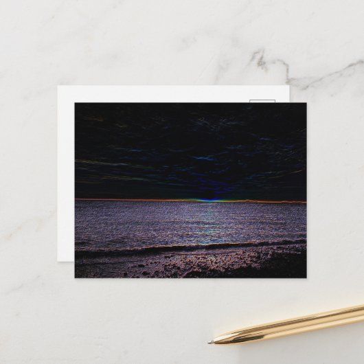 CARTE POSTALE SAISON DE NUIT (Devant/Arrière en situation)