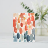 Carte Postale Saison des agrumes - Corail et pierres bleues (Debout devant)