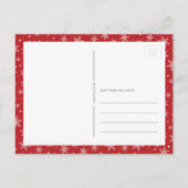 Carte Postale Saison des flocs de neige Noël Photo de vacances C (Dos)