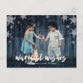 Carte Postale Saison des flocs de neige Noël Photo de vacances C (Devant)