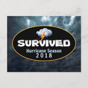 Carte Postale saison des ouragans survécue 2018
