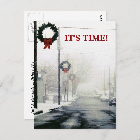 Carte Postale Saison d'hiver Promotions Rendez-vous Rappel PC (Devant / Derrière)