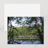 Carte Postale Saison Ecclesiastes Lake Forest (Devant / Derrière)