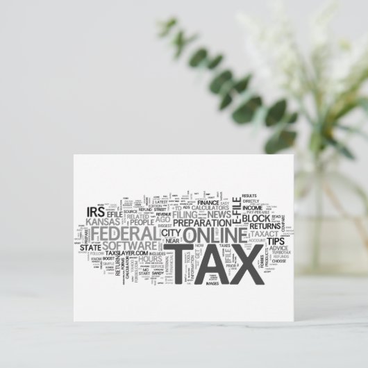 Carte Postale Saison fiscale (Debout devant)