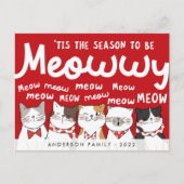 Carte Postale Saison pour être Meowww Noël Mignon Chats qui chan (Devant)