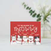 Carte Postale Saison pour être Meowwy | Salutation de vacances a (Debout devant)