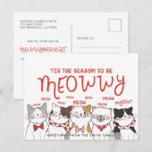 Carte Postale Saison pour être Meowwy | Salutation de vacances a (Devant / Derrière)