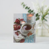 Carte Postale Saison romantique automne baies rouges encore vie (Debout devant)