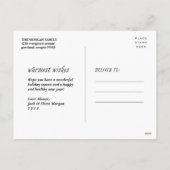 Carte postale saisonnière de vacances de détails (Dos)