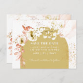 Carte Postale Saisons Automne Plus Terre Boho Floral Mariage SAV (Devant / Derrière)