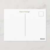 Carte Postale Saisons de Vacances Salutations Cheval à Neige (Dos)