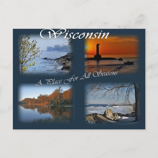 Carte Postale Saisons du Wisconsin (Devant)