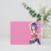 Carte Postale Sakura and a female samurai (Debout devant)
