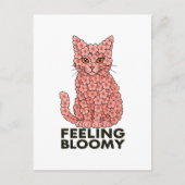 Carte Postale Sakura Fleurs Chat Sentiment de Bloomie (Devant)
