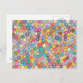 Carte postale Sakura Floral Colorsplash (Devant / Derrière)