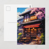 Carte Postale Sakura Kissa - Cherry Blossom Café (Devant / Derrière)