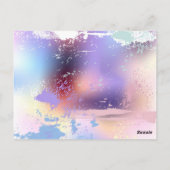 Carte Postale Sakura rose sur la peinture Arrière - plan (Dos)