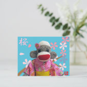 Carte postale Sakura Sock Monkey (Debout devant)