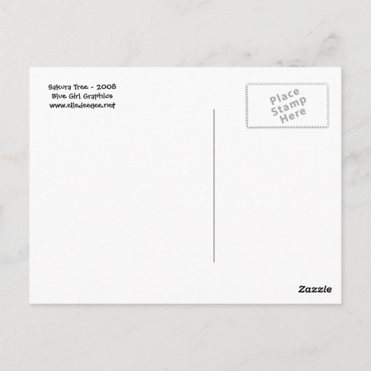Carte postale Sakura Tree (Dos)