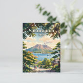 Carte Postale Sakurajima Japon (Debout devant)