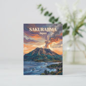 Carte Postale Sakurajima Japon (Debout devant)