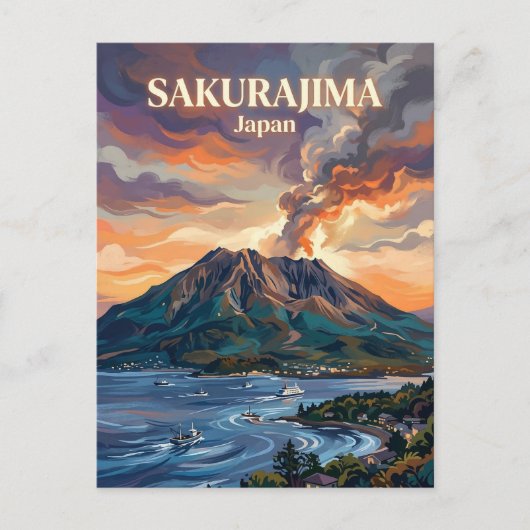 Carte Postale Sakurajima Japon (Devant)