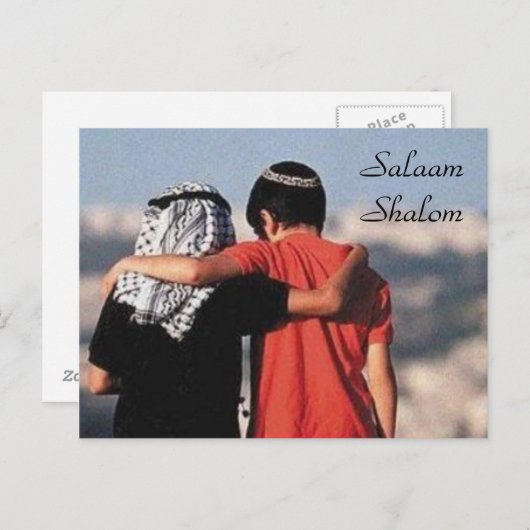 Carte postale Salaam Shalom (Devant / Derrière)