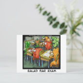 Carte Postale Salad Bar Exam Funny (Debout devant)