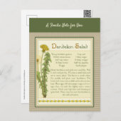 Carte Postale Salade Dandelion (Devant / Derrière)