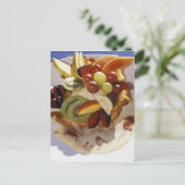 Carte Postale Salade de fruits avec de la glace. (Debout devant)