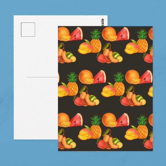 Carte Postale Salade de fruits colorée d'été