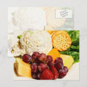 Carte Postale Salade de poulet avec fruits et craquelins (Devant / Derrière)